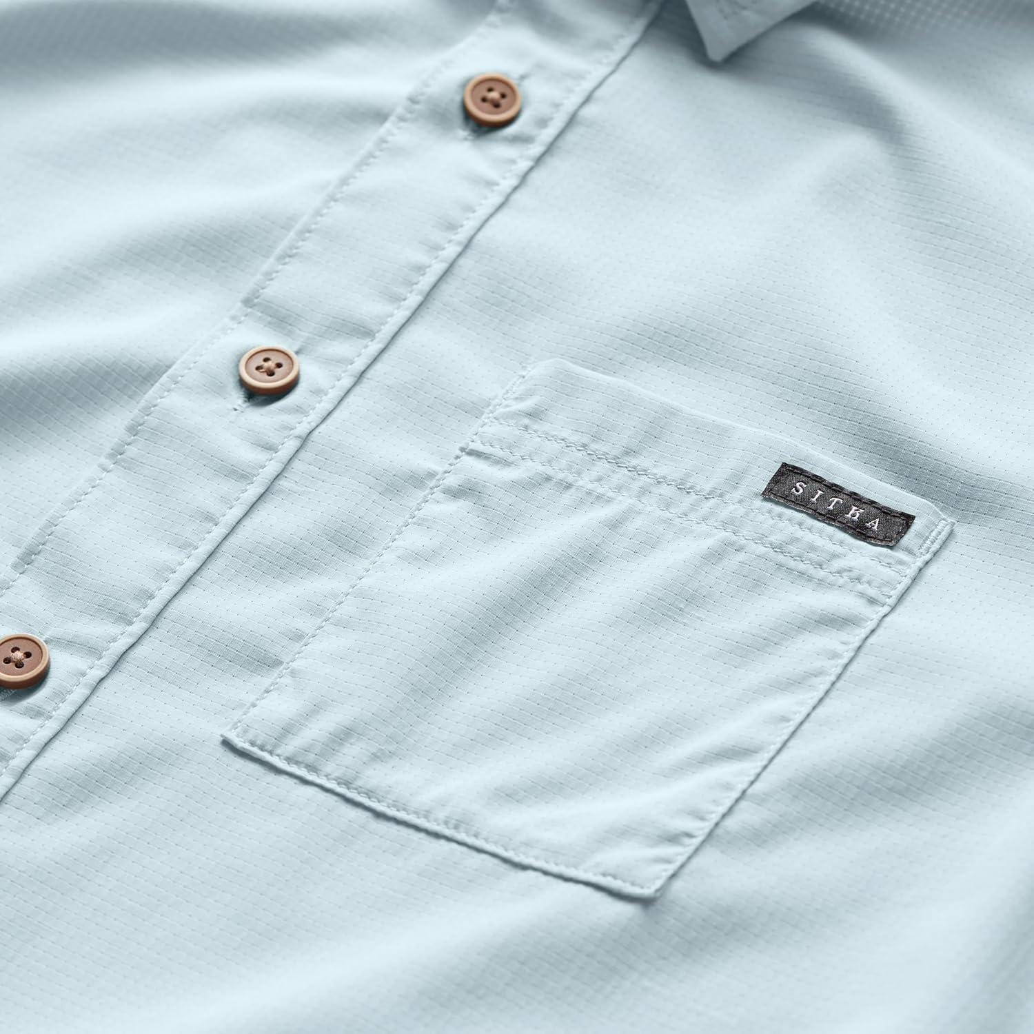 image:imageSITKA Gear Mens Mojave Short Sleeve Button Up Active ShirtBlue Haze