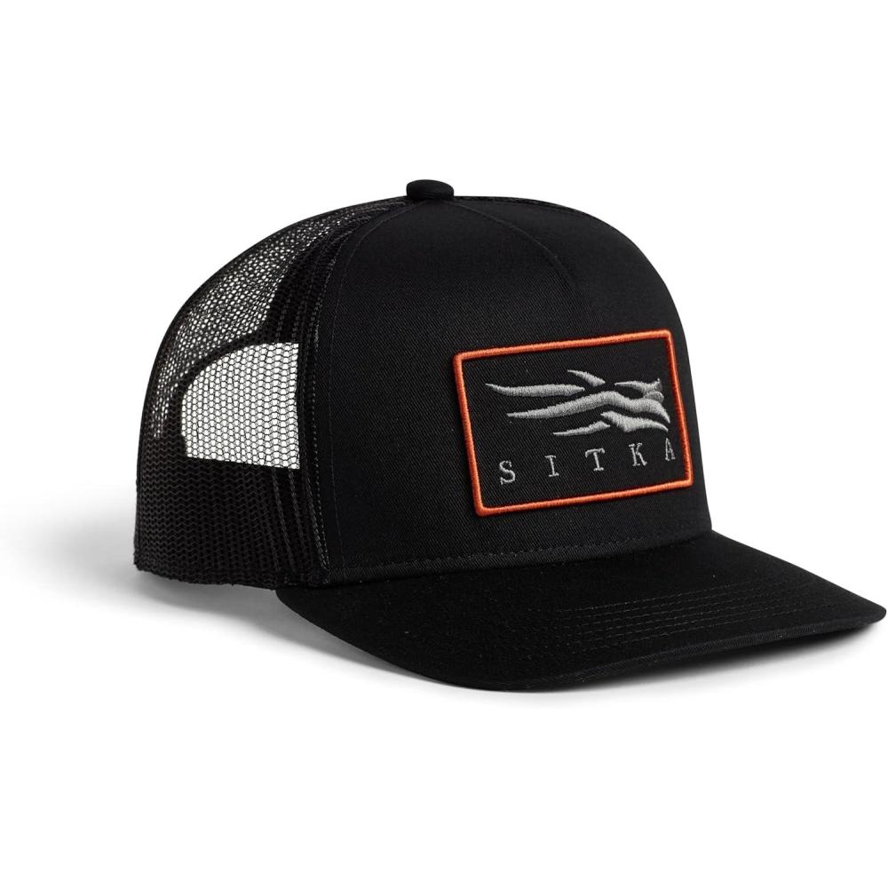 image:imageSITKA Gear Mens Icon Patch Hi Pro Trucker Cap One Size Fits AllSitka Black