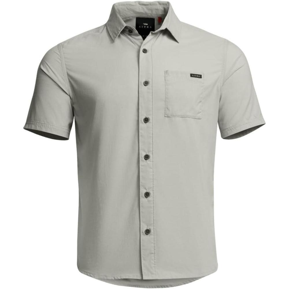 image:imageSITKA Gear Mens Mojave Short Sleeve Button Up Active ShirtField Gray 2