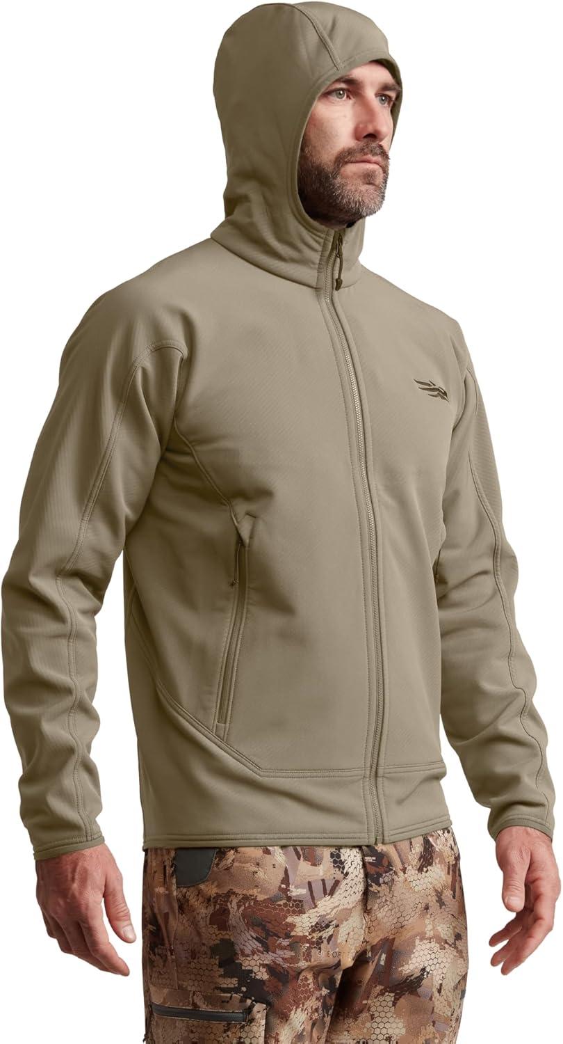 image:imageSITKA Alpha Fleece Hooded Waterproof Hunting Mens JacketBuckskin