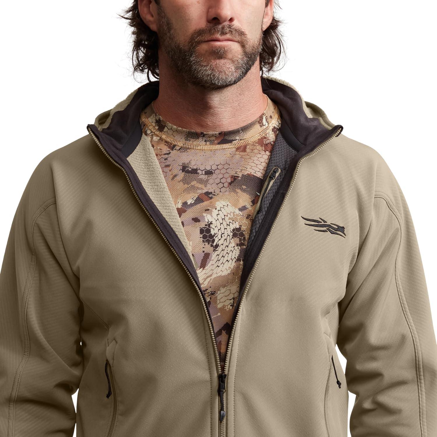 image:imageSITKA Alpha Fleece Hooded Waterproof Hunting Mens JacketBuckskin
