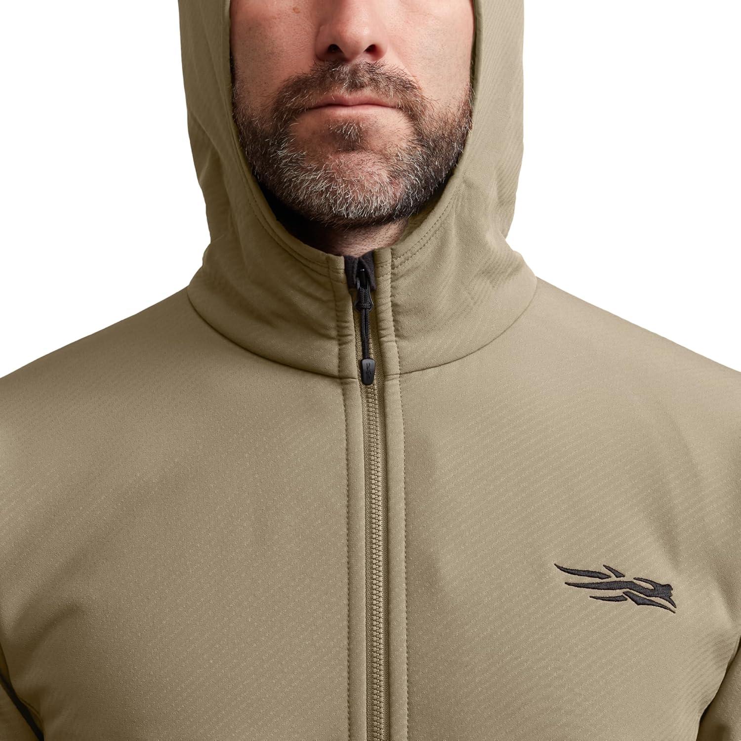 image:imageSITKA Alpha Fleece Hooded Waterproof Hunting Mens JacketBuckskin