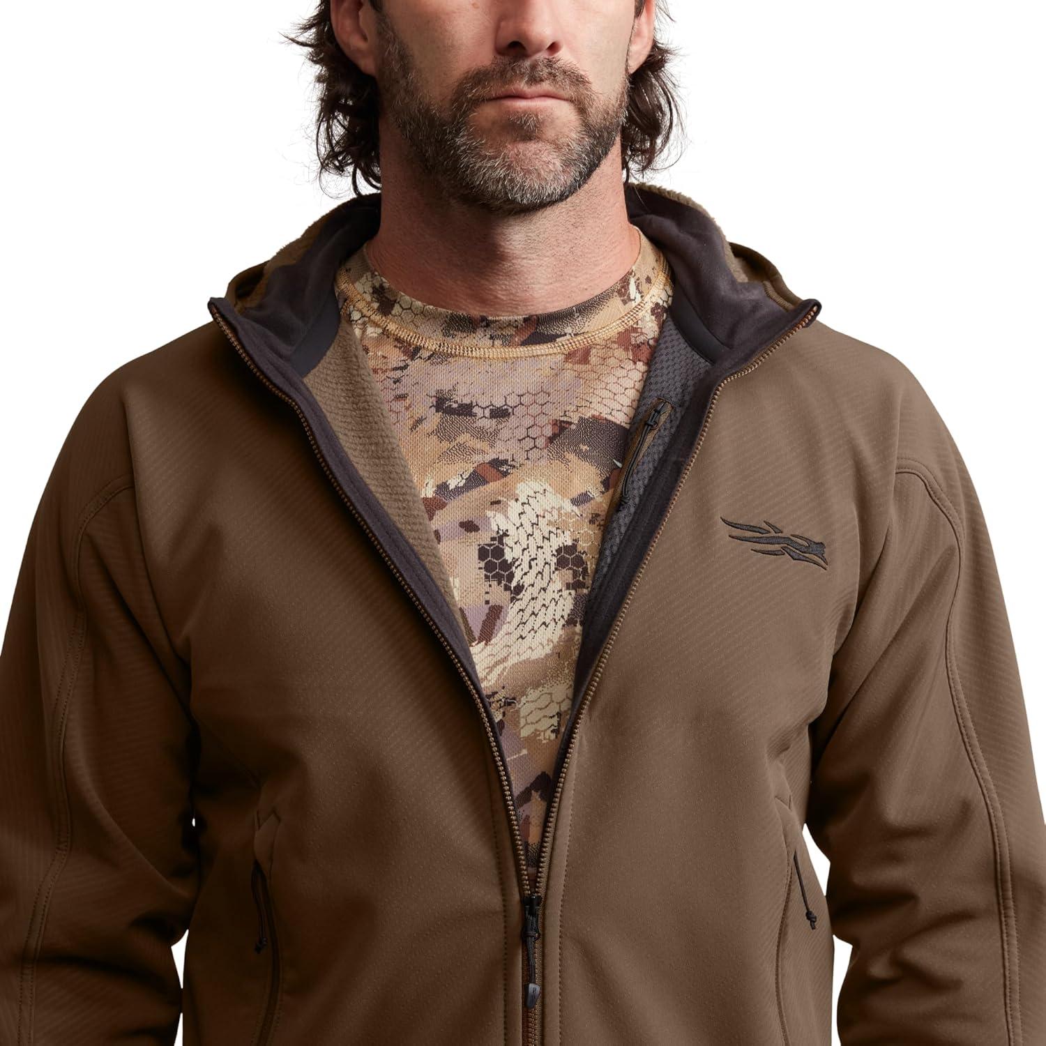 image:imageSITKA Alpha Fleece Hooded Waterproof Hunting Mens JacketCattail Brown