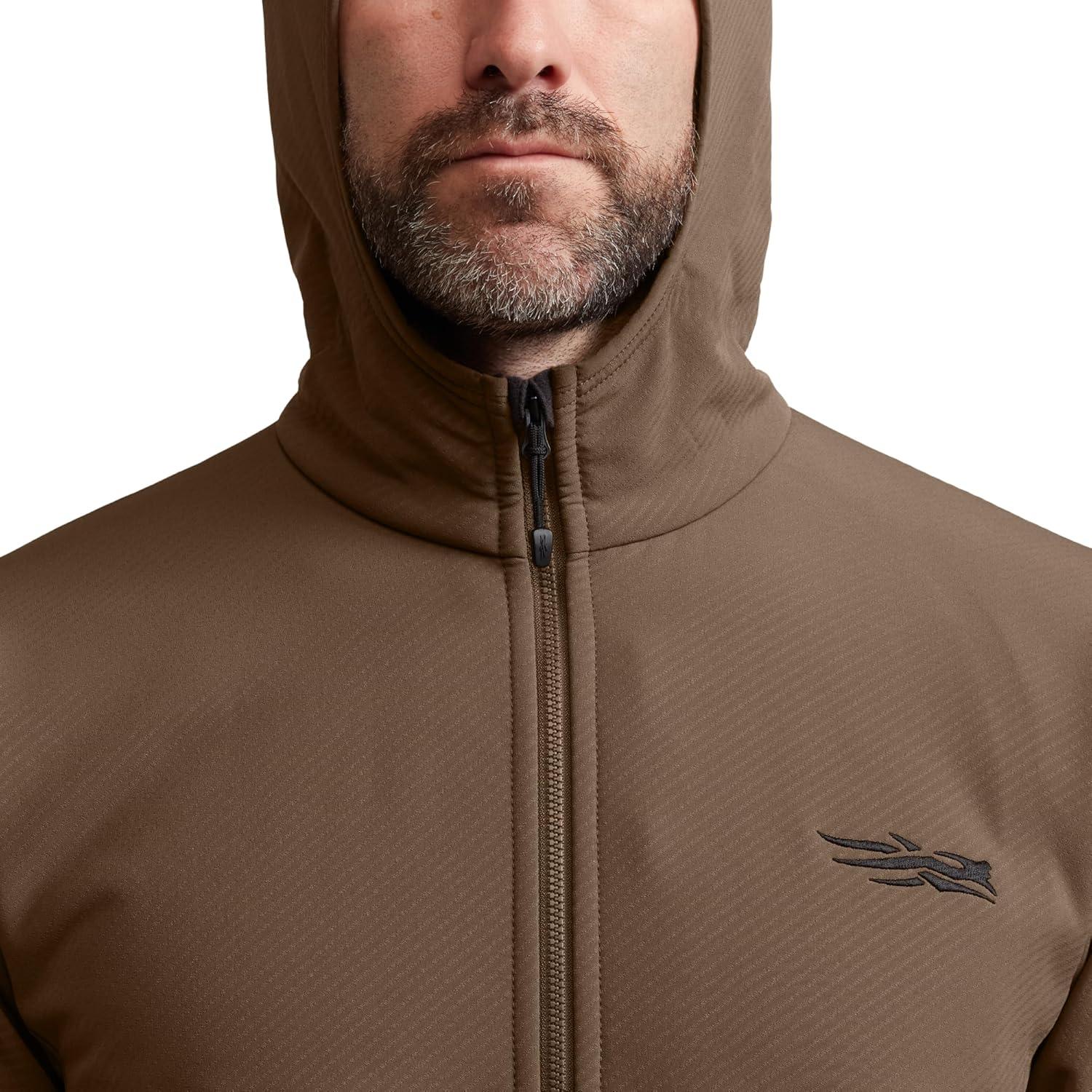 image:imageSITKA Alpha Fleece Hooded Waterproof Hunting Mens JacketCattail Brown