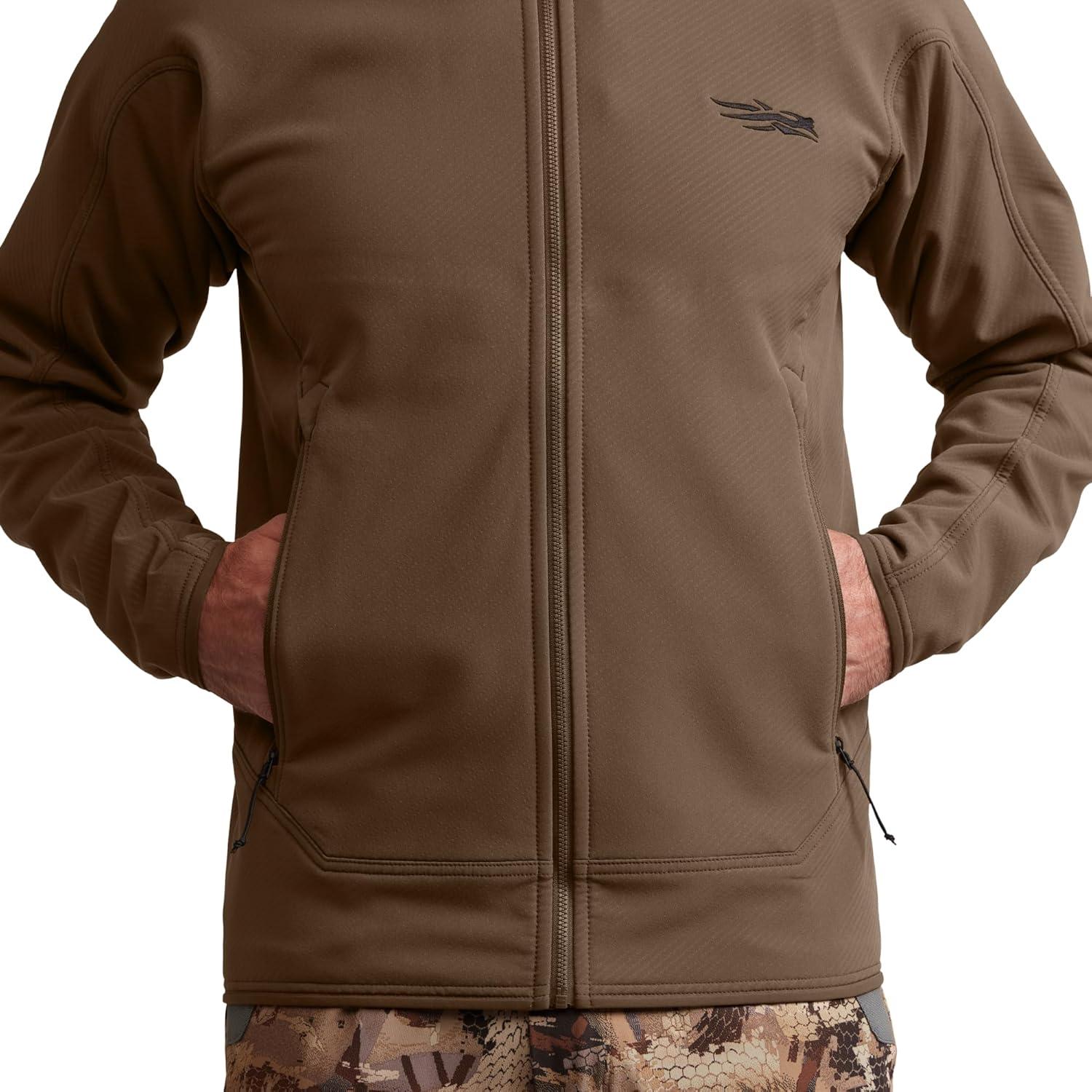 image:imageSITKA Alpha Fleece Hooded Waterproof Hunting Mens JacketCattail Brown