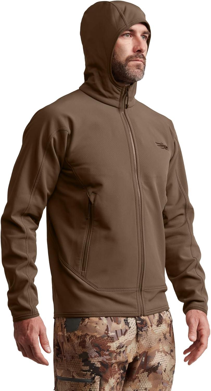 image:imageSITKA Alpha Fleece Hooded Waterproof Hunting Mens JacketCattail Brown