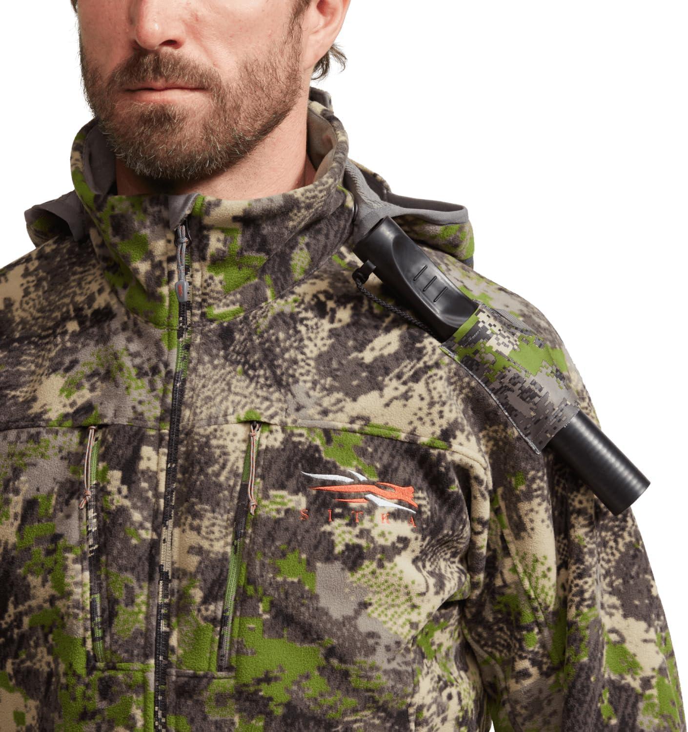 image:imageSITKA Stratus Jacket 100 Windproof UltraQuiet Removable Hood Safety Harness Port MicroGrid Fleece ParentMulti