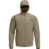 SITKA Alpha Fleece Hooded Waterproof Hunting Mens Jacket(Buckskin)