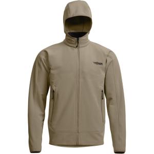 SITKA Alpha Fleece Hooded Waterproof Hunting Mens Jacket(Buckskin)