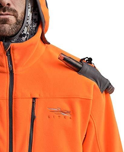 image:imageSITKA Gear Mens Stratus Windstopper Water Repellent UltraQuiet Fleece Hunting Jacket with Removable HoodBlaze Orange