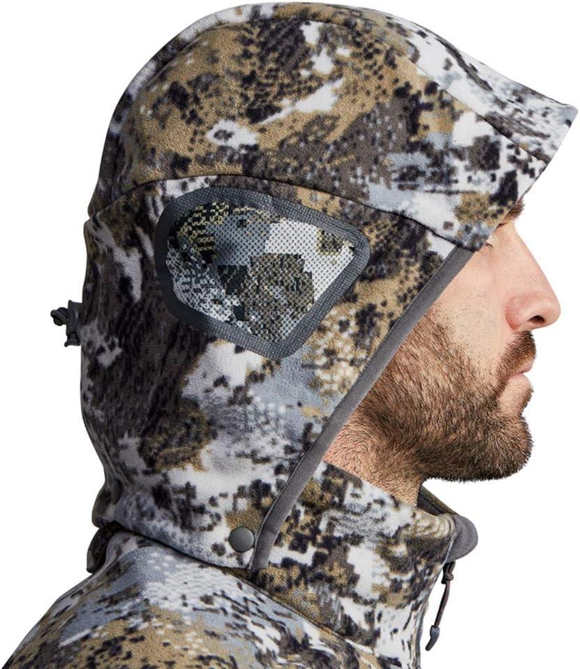 image:imageSITKA Gear Mens Stratus Windstopper Water Repellent UltraQuiet Fleece Hunting Jacket with Removable HoodElevated Ii