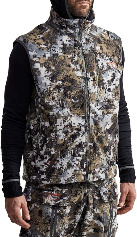 image:imageSITKA Gear Mens Stratus Windstopper Water Repellent UltraQuiet Fleece Hunting VestElevated Ii