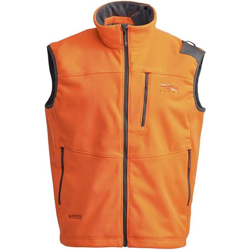 image:imageSITKA Gear Mens Stratus Windstopper Water Repellent UltraQuiet Fleece Hunting VestBlaze Orange