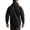 SITKA Dew Point Hooded Jacket – Lightweight and Waterproof Hunting Mens Jacket(Black)
