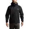 SITKA Dew Point Hooded Jacket – Lightweight and Waterproof Hunting Mens Jacket(Black)