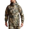 SITKA Dew Point Hooded Jacket – Lightweight and Waterproof Hunting Mens Jacket(Optifade Open Country)