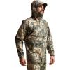 SITKA Dew Point Hooded Jacket – Lightweight and Waterproof Hunting Mens Jacket(Optifade Open Country)