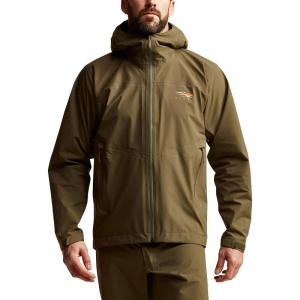 SITKA Dew Point Hooded Jacket – Lightweight and Waterproof Hunting Mens Jacket(Pyrite)