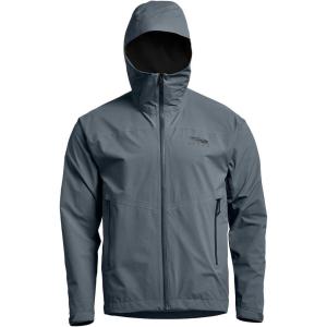 SITKA Dew Point Hooded Jacket – Lightweight and Waterproof Hunting Mens Jacket(Storm)