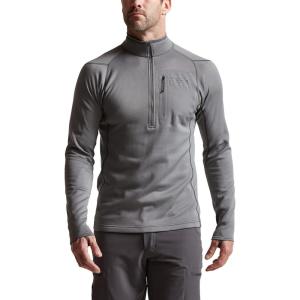 SITKA Gear Men’s Core Midweight Zip-t Long Sleeve Hunting Shirt(Woodsmoke)