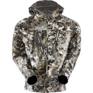SITKA Gear Men’s Stratus Windstopper Water Repellent Ultra-Quiet Fleece Hunting Jacket with Removable Hood(Elevated Ii)