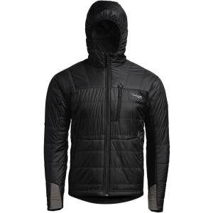 SITKA Kelvin Aerolite Hooded Jacket – Insulated Hunting Mens Jacket(Sitka Black)