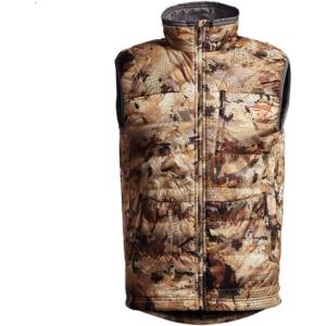SITKA Kelvin Aerolite Vest – Lightweight Insulated Hunting Vest for Men(Optifade Waterfowl Marsh)