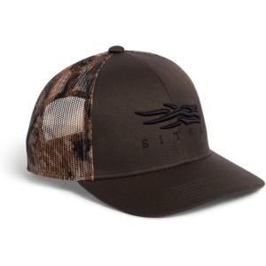 SITKA Mid Pro Trucker Hat – Adjustable Outdoor Snap Back Hat for Men(Earth/Marsh)