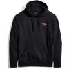 SITKA Icon Classic Pullover Hoodie – Everday Mens Sweatshirt(Black Orange)