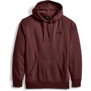 SITKA Icon Classic Pullover Hoodie – Everday Mens Sweatshirt(Dark Red)