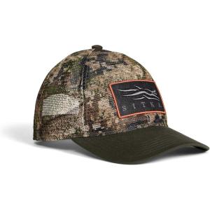SITKA Icon Optifade Mesh Mid Pro Trucker Hat – Adjustable Outdoor Snap Back Hat for Men(Deep Lichen Subalpine)