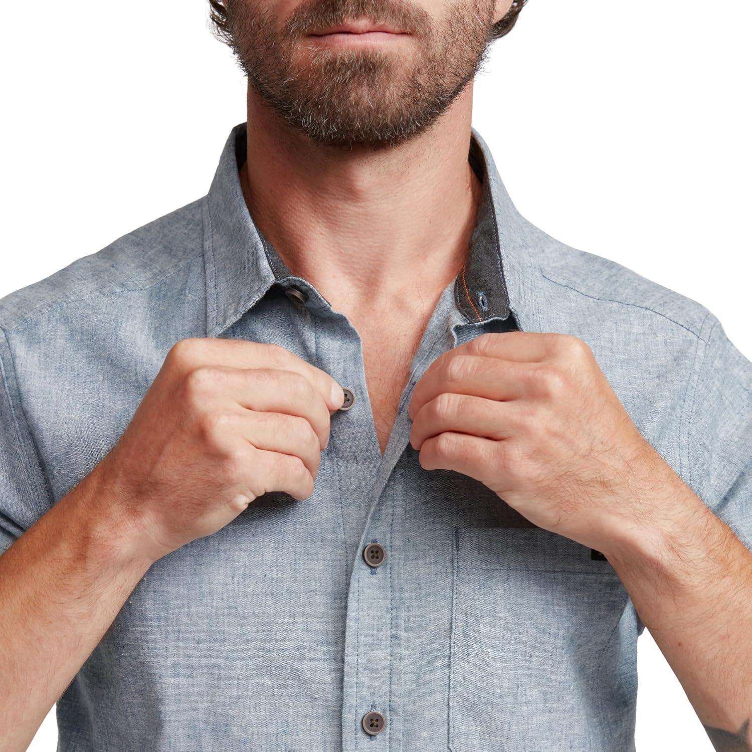 image:imageSITKA Gear Mens Everyday Ambary Short Sleeve Button Down ShirtPacific Heather