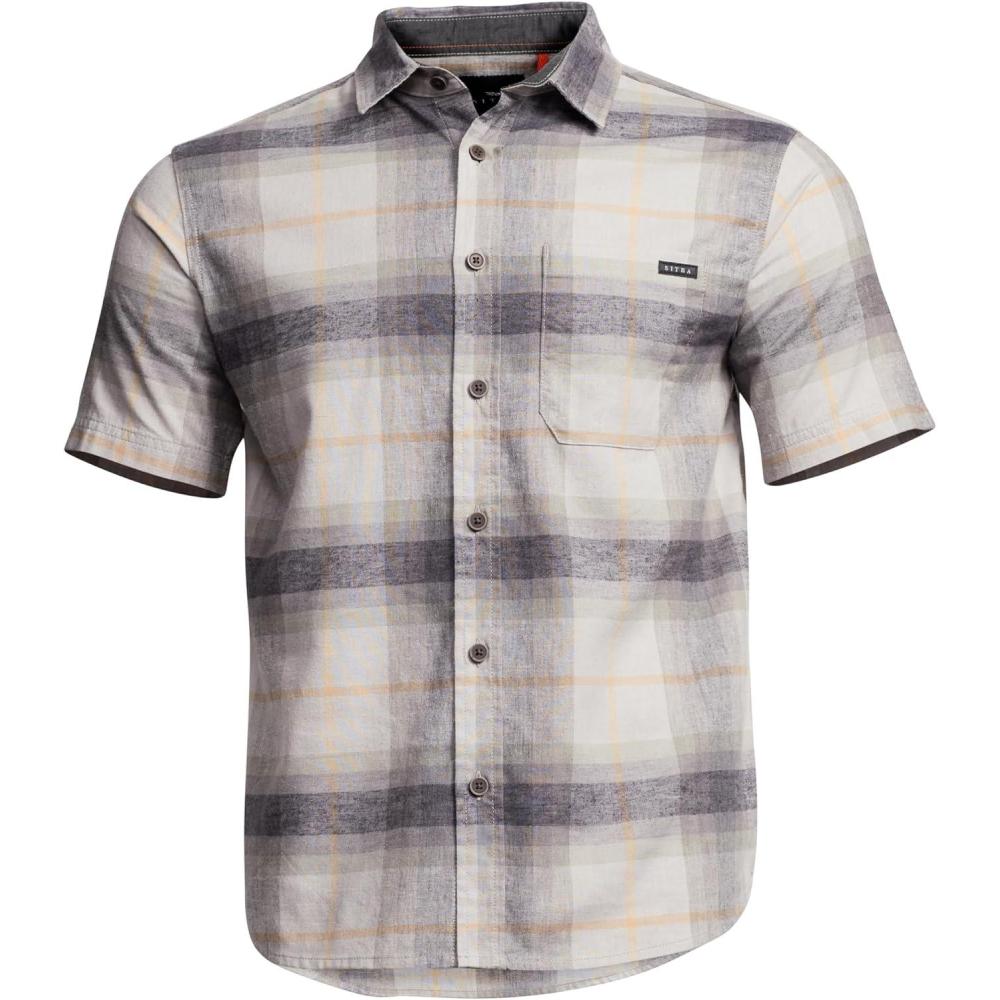 image:imageSITKA Gear Mens Everyday Ambary Short Sleeve Button Down ShirtAluminum Ambary Plaid