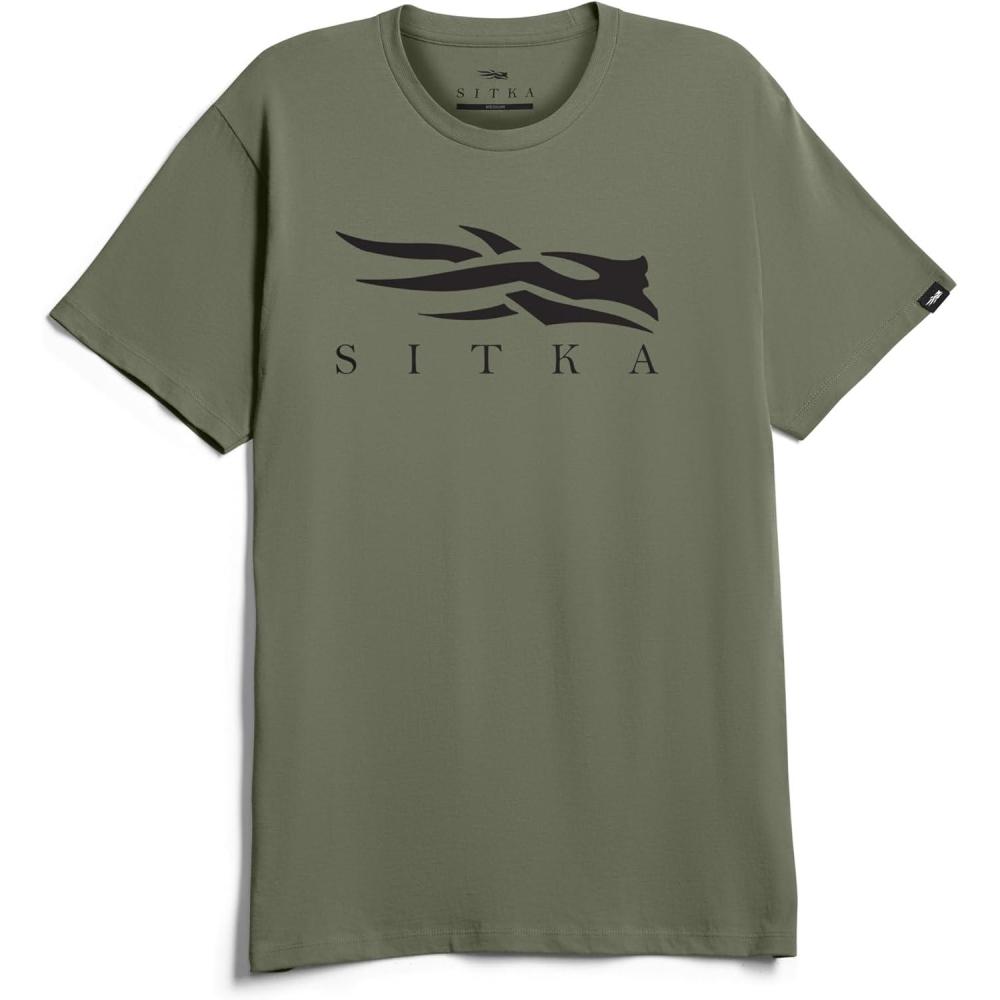 image:imageSITKA Icon Tee Everyday Logo Wear for MenOlive Green