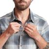SITKA Gear Men’s Everyday Ambary Short Sleeve Button Down Shirt(Blue Haze Ambary Plaid)