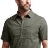 SITKA Gear Men’s Everyday Ambary Short Sleeve Button Down Shirt(Deep Lichen Heather)