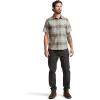 SITKA Gear Men’s Everyday Ambary Short Sleeve Button Down Shirt(Olive Green Ambary Plaid)