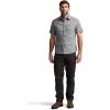 SITKA Gear Men’s Everyday Ambary Short Sleeve Button Down Shirt(Woodsmoke Heather)
