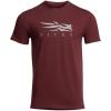 SITKA Gear Men’s Pima Cotton Short Sleeve Lightweight Everyday Icon Tee Shirt, Dark Red, S