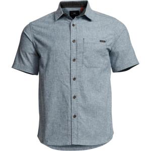 SITKA Gear Men’s Everyday Ambary Short Sleeve Button Down Shirt(Pacific Heather)