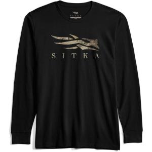 SITKA Gear Men’s Icon Optifade Long Sleeve Tee(Black Waterfowl)