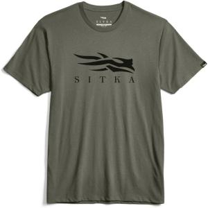 SITKA Icon Tee – Everyday Logo Wear for Men(Hemlock Green)