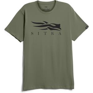 SITKA Icon Tee – Everyday Logo Wear for Men(Olive Green)