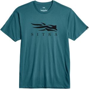 SITKA Icon Tee – Everyday Logo Wear for Men(Sea Blue)