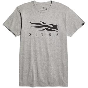 Sitka Gear Mens Pima Cotton Short Sleeve Lightweight Everyday Icon Tee Shirt(Grey Heather)
