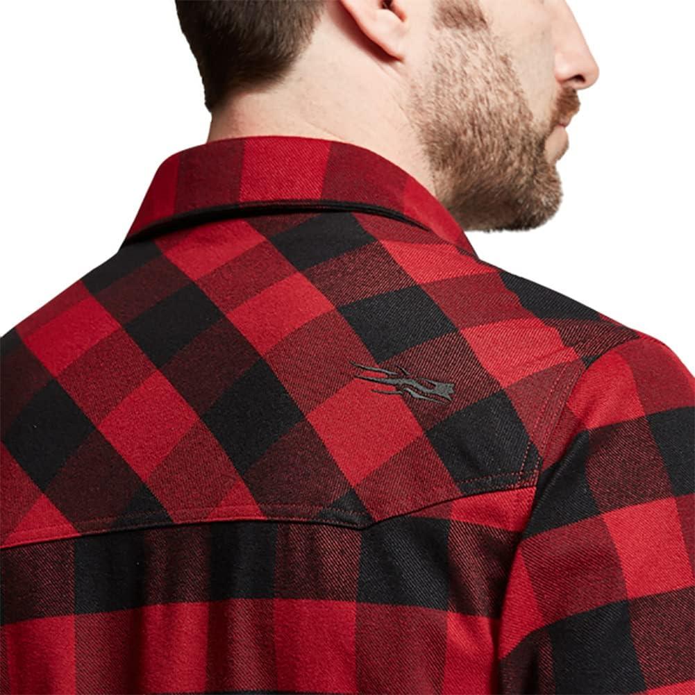 image:imageSITKA Gear Mens Riser MoistureWicking Everyday Work ShirtBrick Plaid
