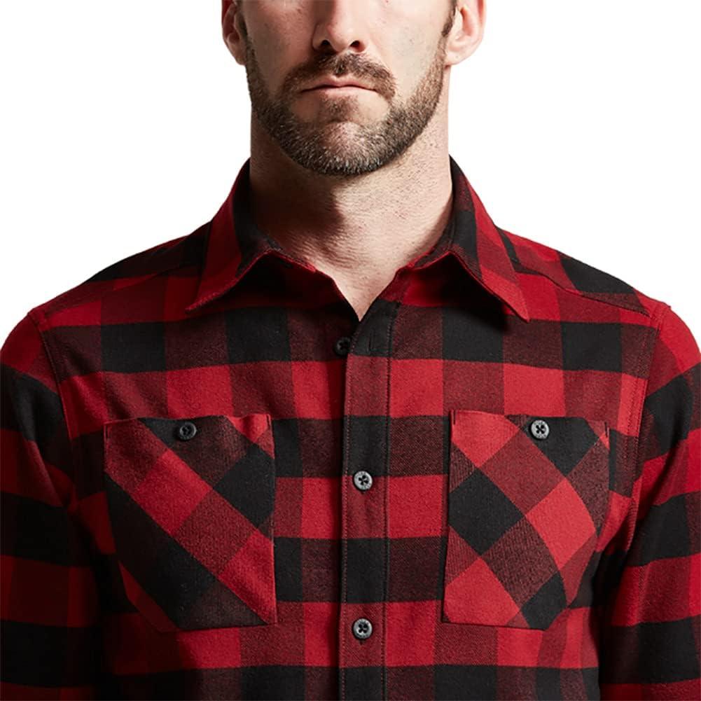 image:imageSITKA Gear Mens Riser MoistureWicking Everyday Work ShirtBrick Plaid