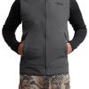 SITKA Alpha Fleece Vest – Heavy Duty Fleece Hunting Vest for Men(Iron Grey)