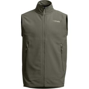 SITKA Alpha Fleece Vest – Heavy Duty Fleece Hunting Vest for Men(Bark Brown)