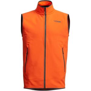 SITKA Alpha Fleece Vest – Heavy Duty Fleece Hunting Vest for Men(Blaze Orange)